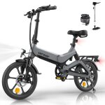 Vlo lectrique - bk2 - e - bike pliable d'assistance  la pdale - pour adolescent et adultes gris - ...
