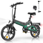 Vlo lectrique - bk2 - e - bike pliable d'assistance  la pdale - pour adolescent et adultes noir - ...