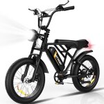 Hitway v�lo �lectrique pliable 20 e - bike noir, v�los � assistance, batterie 18ah, �cran lcd, pompe ...