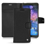 Housse cuir nokia 7 plus - rabat portefeuille - noir - cuir grain - neuf