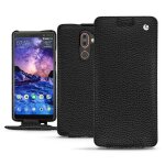 Housse cuir nokia 7 plus - rabat vertical - noir - cuir grain - neuf