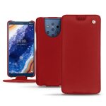 Housse cuir nokia 9 pureview - rabat vertical - rouge - cuir lisse - neuf