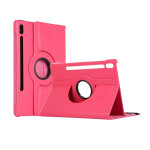 Housse samsung galaxy tab s7 plus / s8 plus / s7 fe 12. 4 pouces rotative rose - etui pochette tab s7 ...