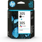 Hp pack de 2 cartouches d'encre authentiques 305 3 couleurs / noir - neuf