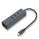 I - tec metal usb - c hub 3 port + gigabit ethernet adapter - neuf