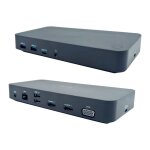 I - tec usb 3. 0 / usb - c / thunderbolt, 3x display docking station + power delivery 100w - neuf