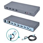 I - tec usb 3. 0 / usb - c / thunderbolt 3 dual display docking station - neuf