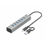 I - tec usb - c / usb - a charging metal hub 7 port - neuf