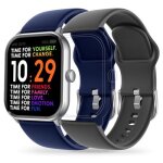 Ice - watch smart one 38mm, argent avec bracelet suppl�mentaire noir bleu - neuf