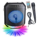 Inovalley hp74bth - enceinte lumineuse karaok� bluetooth 20w - lumiere led multicolore - port usb, radio ...