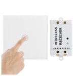 Interrupteur tactile simple voie sans fil récepteur porté 30 mètres design blanc yonis - neuf Interrupteur tactile simple voie sans fil récepteur porté 30 mètres design blanc yonis - neuf