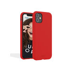 Jaym - coque silicone premium rouge pour apple iphone 12 mini (5. 4) - 100% silicone et microfibre - ...