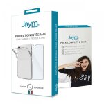 Jaym - pack int�gral coque + verre pour samsung galaxy s22 - coque souple transparente et r�sistante ...
