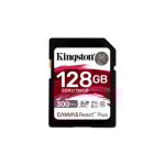 Kingston technology 128gb canvas react plus sdxc uhs - ii 300r / 260w u3 v90 for full hd / 4k / 8k - ...