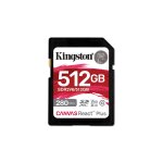 Kingston technology 512gb canvas react plus sdxc uhs - ii 280r / 150w u3 v60 for full hd / 4k - neuf