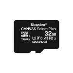 Kingston technology carte micsdhc canvas select plus 100r a1 c10 de 32 go + adp - neuf