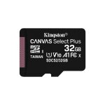 Kingston technology carte micsdhc canvas select plus 100r a1 c10 de 32 go sans adp - neuf