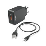 Kit charge, micro - usb, chargeur qc3. 0 + cble micro - usb, 1, 5 m, noir - neuf
