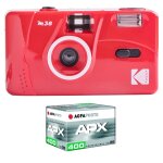 Kodak - appareil photo rechargeable kodak m38 - 35mm, objectif haute qualit�, flash int�gr�, pile aa ...