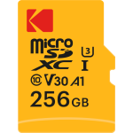Kodak carte mmoire micro sd - 256gb, classe 10, haute performance, avec adaptateur - neuf