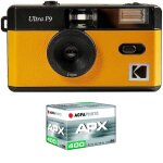 Kodak pack f9 argentique + pellicule 400 asa - appareil photo kodak rechargeable 35mm jaune, objectif ...