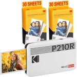 Kodak pack mini imprimante p210 retro 2 + cartouche et papier pour 60 photos - imprimante connect�e bluetooth ...