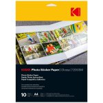Kodak photo sticker paper - pack de 10 feuilles de papier photo autocollant - format 21 x 29. 7 cm (a4) ...