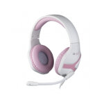 Konix geek girl crystal casque avec fil arceau jouer rose, blanc - neuf