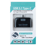 Lecteur de cartes pour smartphone type - c android sd micro sd usb adaptateur universel (noir) - neuf ...