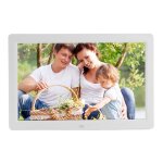 Lecteur mdia tft led 12 pouces cadre photo numrique vido mp4 sd mp3 usb blanc yonis - neuf