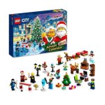 Lego city 60381 calendrier de l'avent 2023, avec 24 cadeaux dont figurines du pere nol et du renne, ...