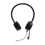 Lenovo pro wired stereo voip casque avec fil arceau bureau / centre d'appels noir - neuf