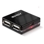 Lindy 42742 hub & concentrateur 480 mbit / s noir - neuf