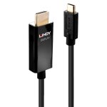 Lindy 43293 cble vido et adaptateur 3 m usb type - c hdmi type a (standard) noir - neuf