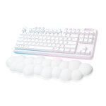 Logitech g g715 clavier rf sans fil + bluetooth azerty franais blanc - neuf