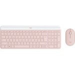 Logitech mk470 slim combo clavier souris incluse rf sans fil azerty franais rose - neuf