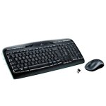 Logitech wireless combo mk330 clavier souris incluse bureau usb qwerty espagnole noir, gris - neuf