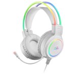 Mars gaming mhrgbw �couteur / casque avec fil arceau jouer usb type - a blanc - neuf
