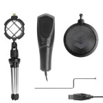 Microphone streaming podcast + tr�pied + filtre anti - pop - neuf