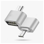 Mini adaptateur usb / micro usb pour smartphone android argent souris clavier clef usb manette - neuf ...