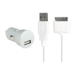 Mini chargeur allume - cigare 1a blanc pour iphone / ipod - neuf Mini chargeur allume - cigare 1a blanc pour iphone / ipod - neuf