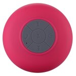 Mini enceinte bluetooth ronde kit mains libres avec ventouse waterproof rose yonis - neuf