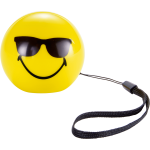 Mini enceinte sans fil jaune smiley cool bigben - neuf
