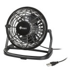 Mini ventilateur en usb, noir diametre 13cm en plastique noir - neuf