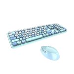 Mofii sweet clavier et souris optique sans fil 2, 4g usb bleu - boutons multicolores - neuf
