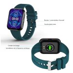 Montre connecte bluetooth multifonctions, vert - neuf