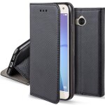 Moozy case flip cover pour huawei y6 2017, noir - tui  rabat magntique intelligent avec porte - cartes ...