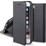 Moozy case flip cover pour iphone 6s, iphone 6, noir - tui  rabat magntique intelligent avec porte ...
