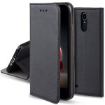 Moozy case flip cover pour lg k8 2017, noir - tui  rabat magntique intelligent avec porte - carte ...