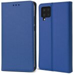 Moozy case flip cover pour samsung a42 5g, bleu fonc - tui  rabat magntique intelligent avec porte ...